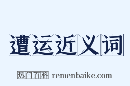 遭运近义词是什么意思的图片